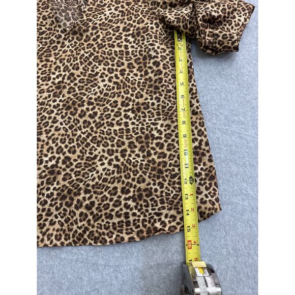 1.STATE Leopard Print Bubble Sleeve Blouse – Size Small - Picture 7 of 8